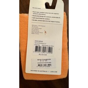 LSKD Tennis Wristband 5.5" Cantaloupe‎ White Terry Cloth Sportswear Sweatband